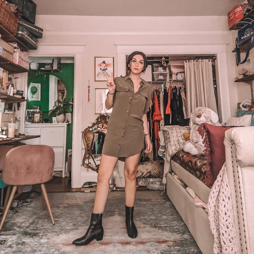 Equipment silk dress